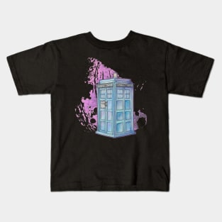 'The Big Blue Box' Watercolor Kids T-Shirt